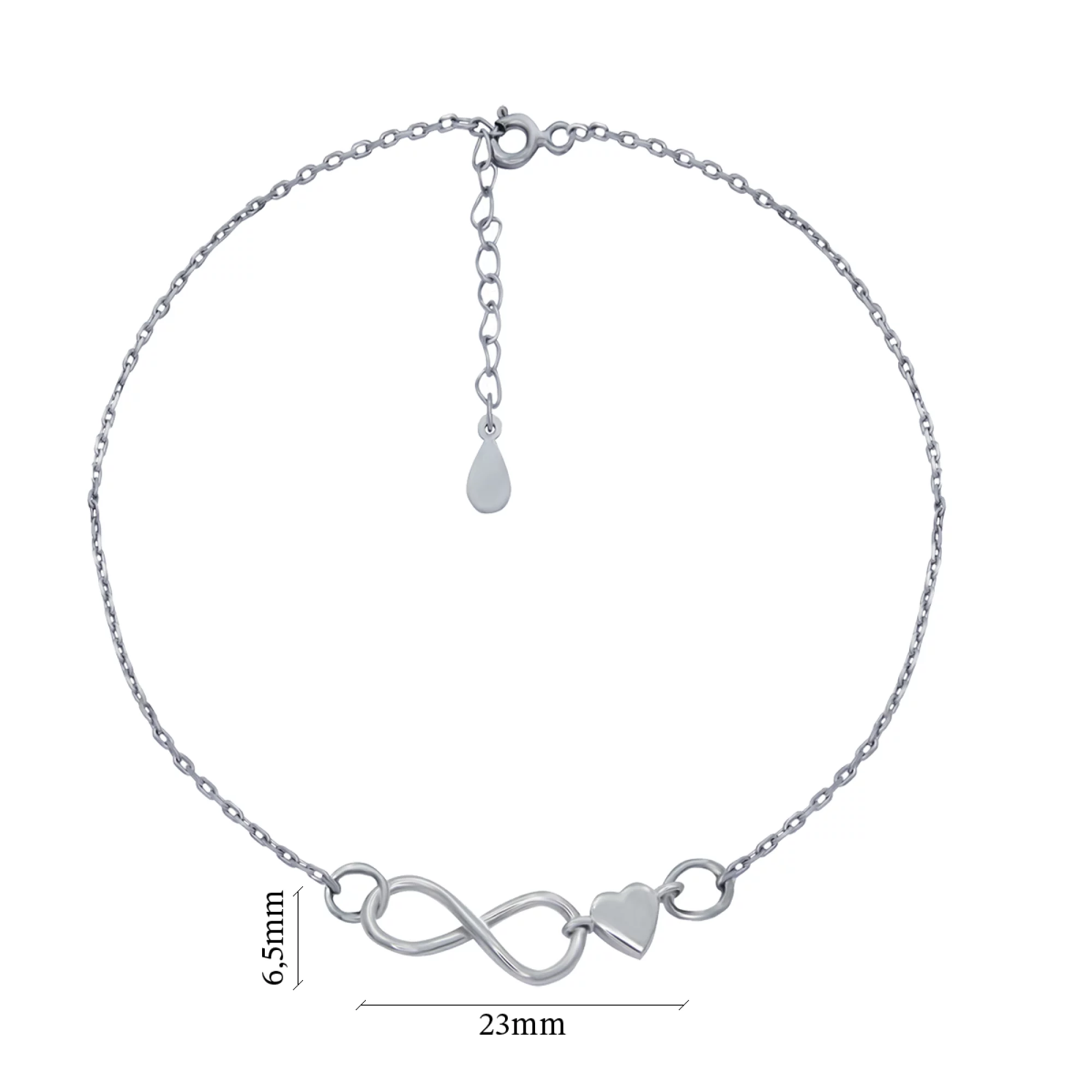 Браслет срібний "Нескінченність" якірне плетіння - 962367 – зображення 2