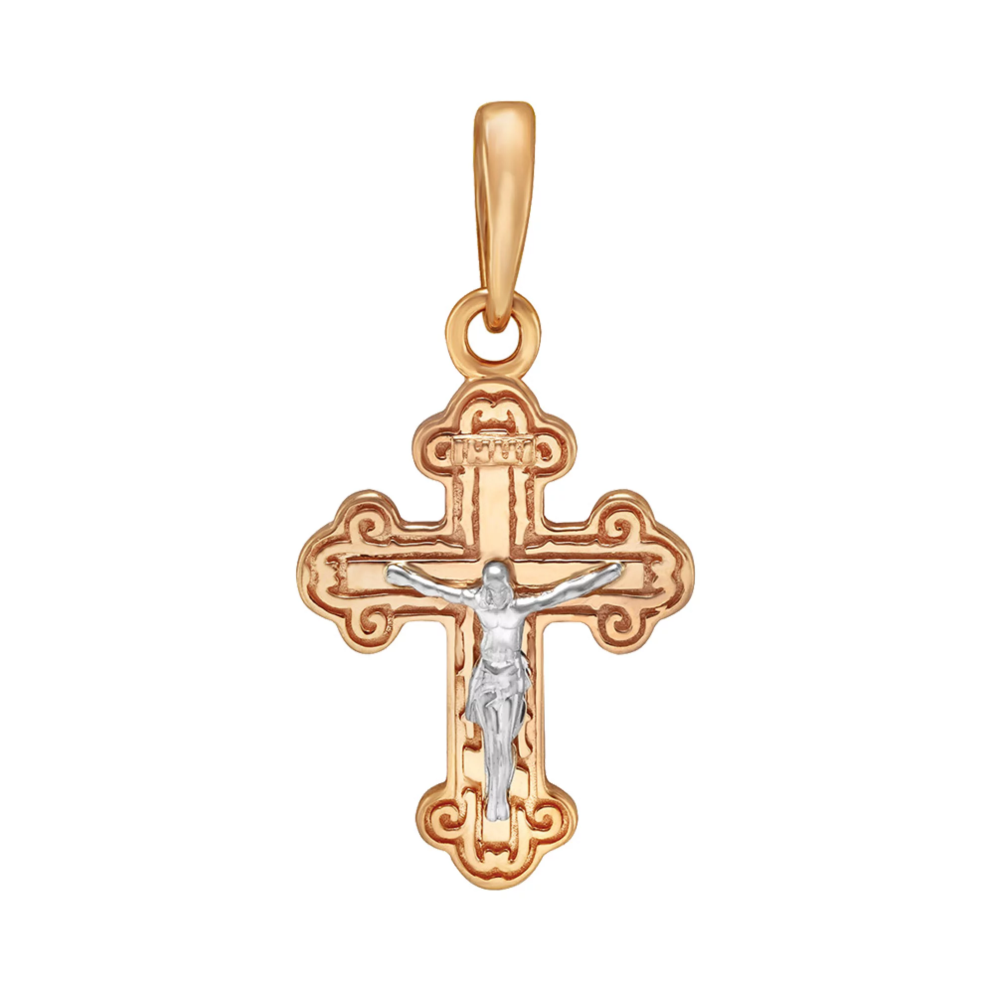 Крестик из красного золота - 1434845 – изображение 1