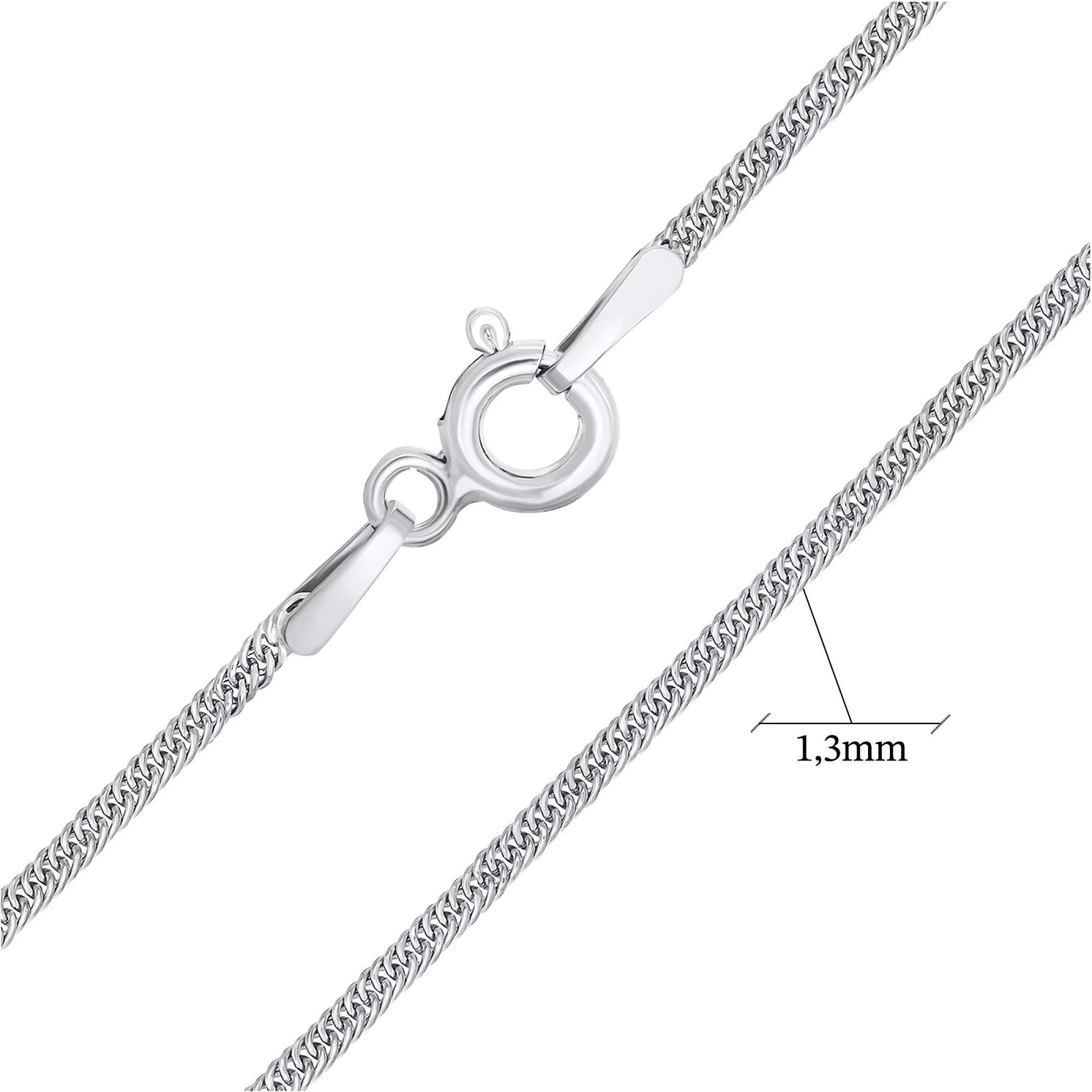 Цепочка серебряная панцирное плетение - 1548248 – изображение 2