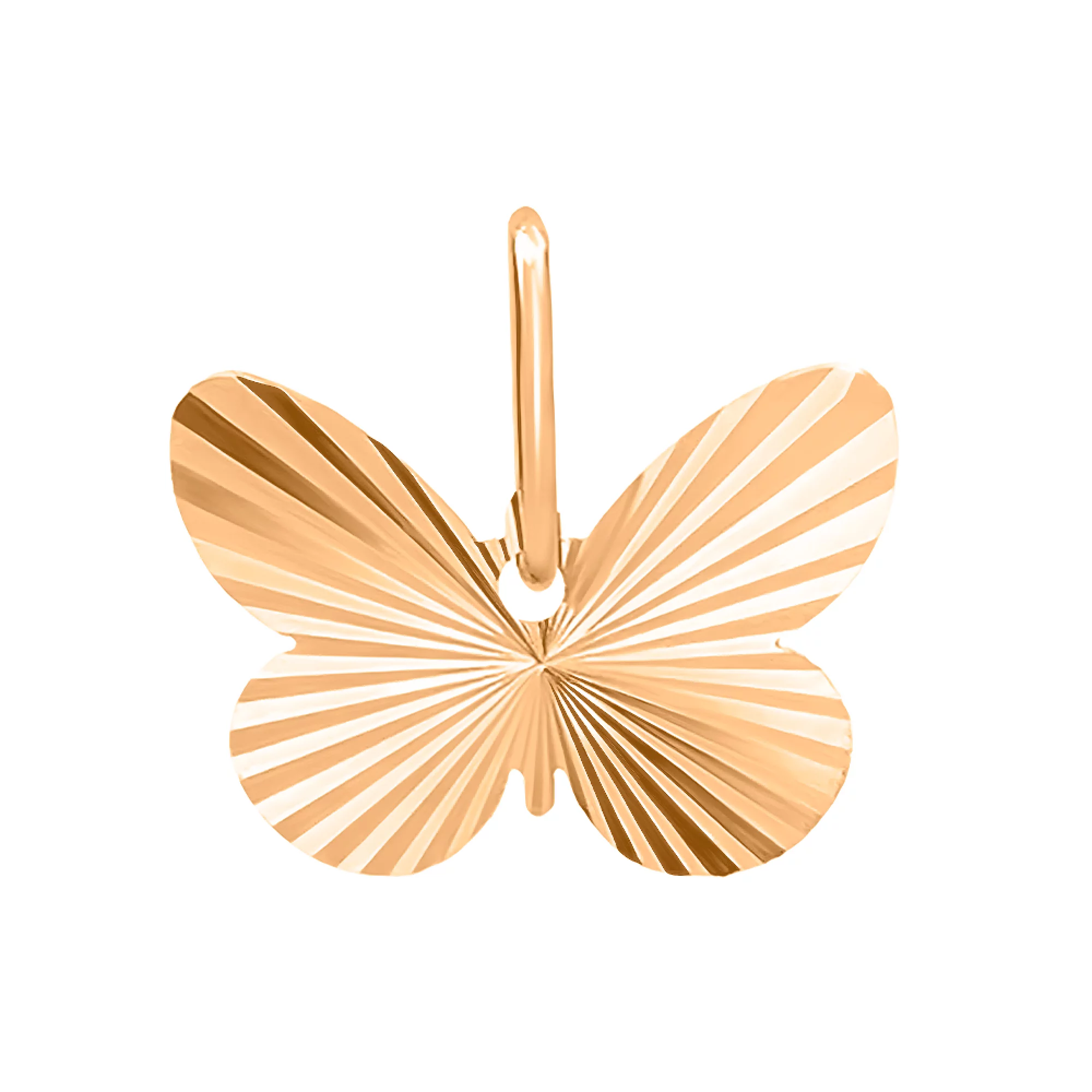 Подвеска "Бабочка" из красного золота - 1348277 – изображение 1