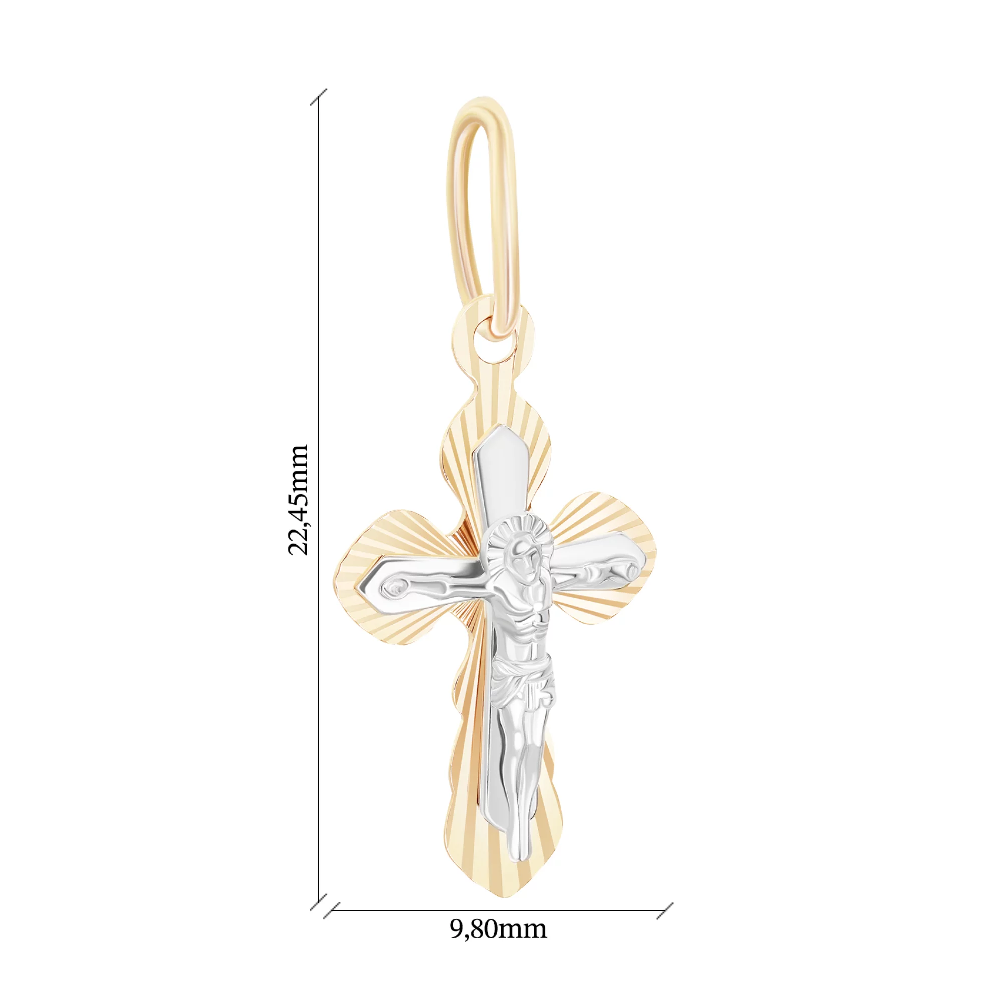 Золотой крестик с распятием - 1628505 – изображение 3
