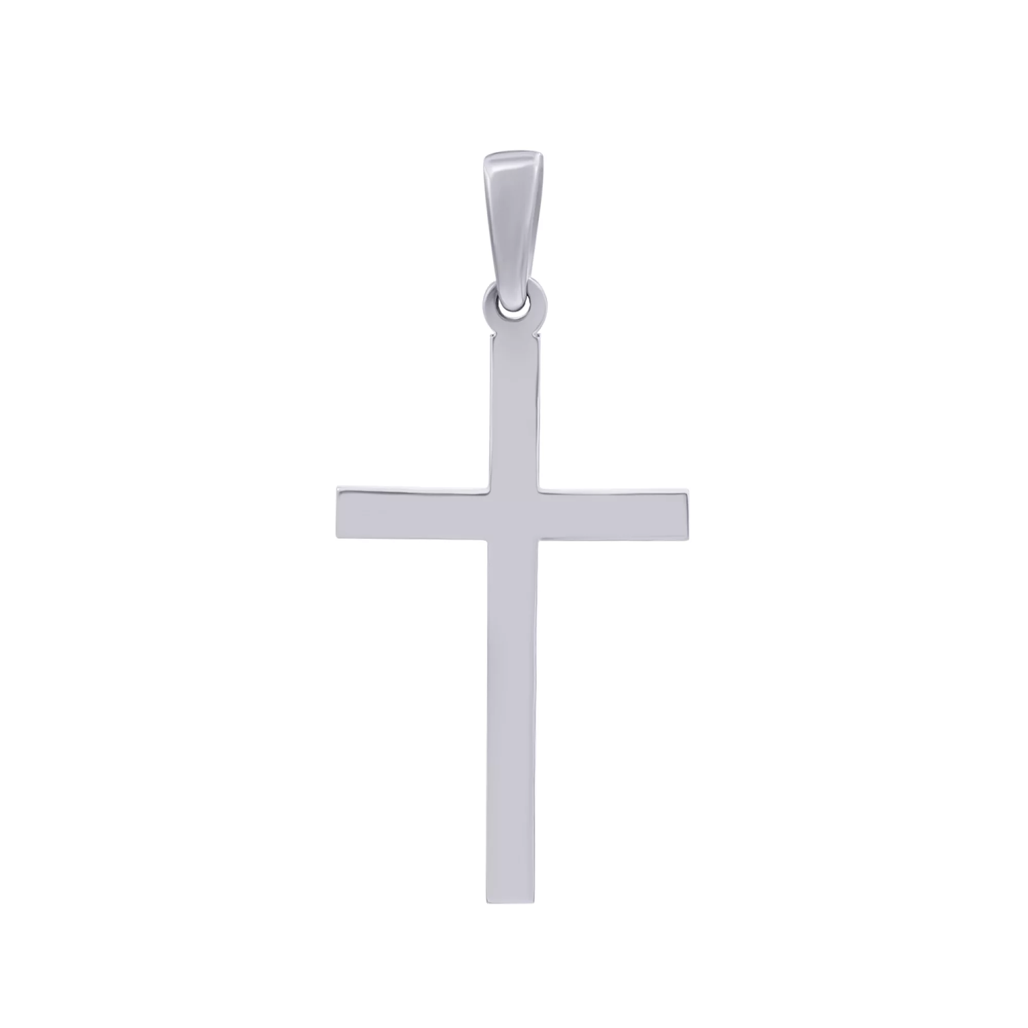 Крестик из белого золота - 401718 – изображение 2