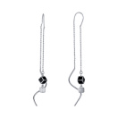 Сережки-протяжки срібні з емаллю "Кубики" - 1483949