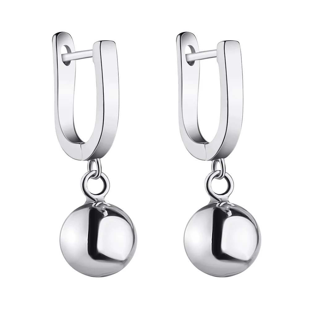 Сережки с подвесами Шарики из серебра. Артикул 7502/080: цена, отзывы, фото – купить в интернет-магазине AURUM