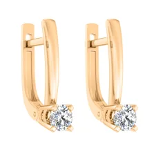 Серьги в красном золоте с бриллиантами - 1778204