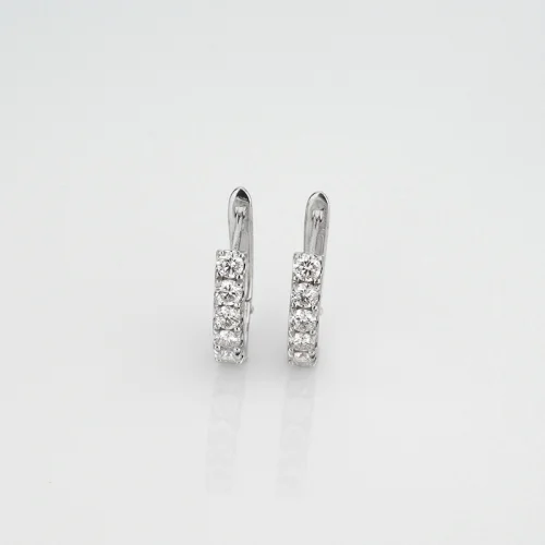 Сережки у білому золоті з діамантами - 2137958