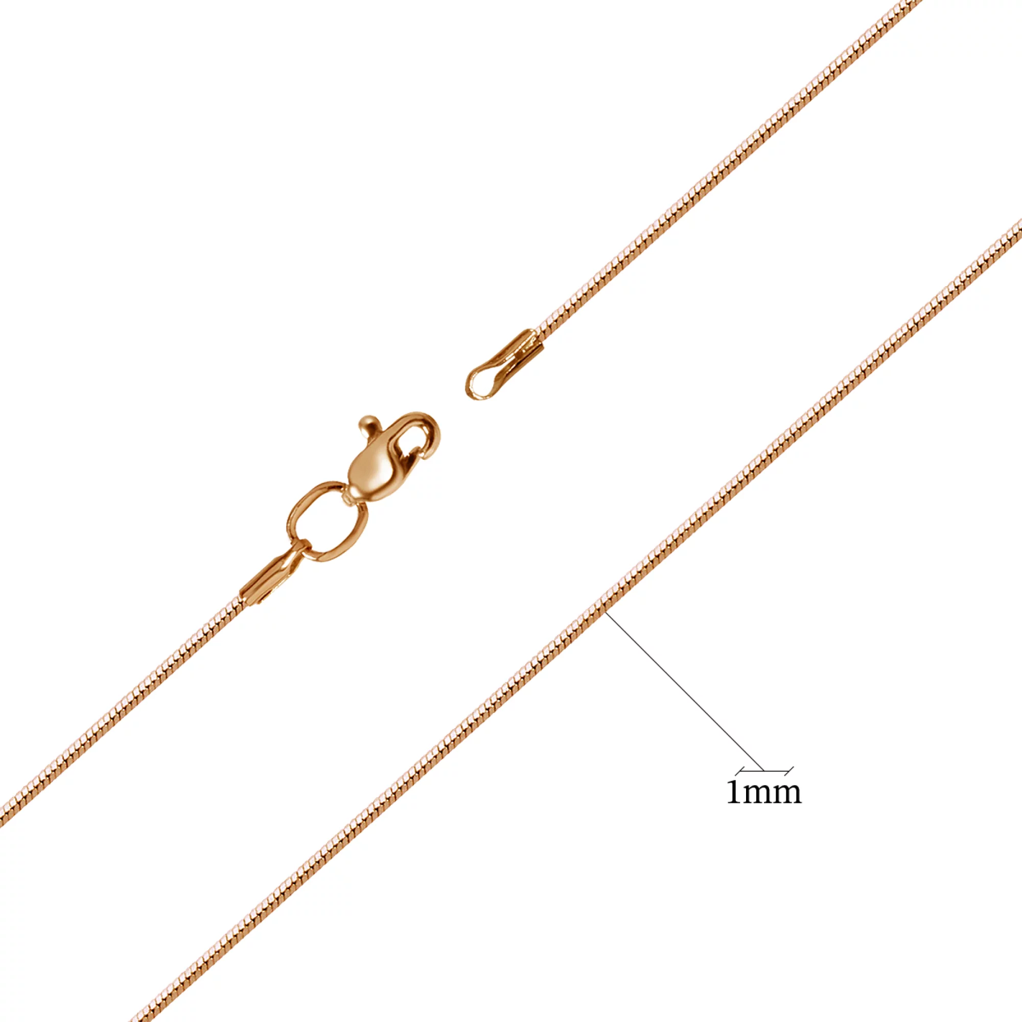 Цепочка из красного золота плетением снейк - 969305 – изображение 2