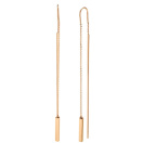 Сережки-протяжки из красного золота - 406325