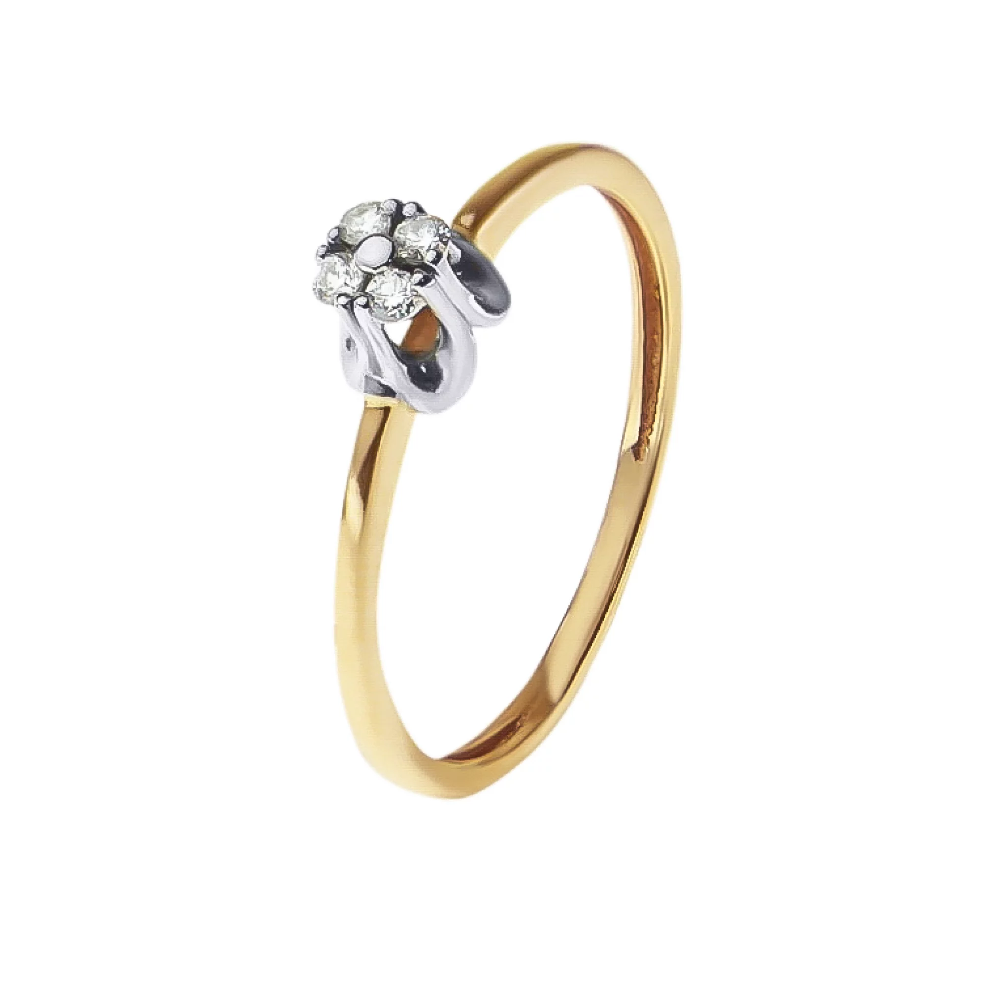 Золотое кольцо с бриллиантами - 483266 – изображение 1