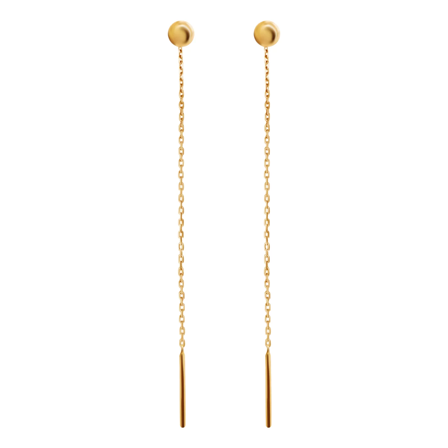Сережки-гвоздики из красного золота с подвесками. Артикул 2008798101: цена, отзывы, фото – купить в интернет-магазине AURUM