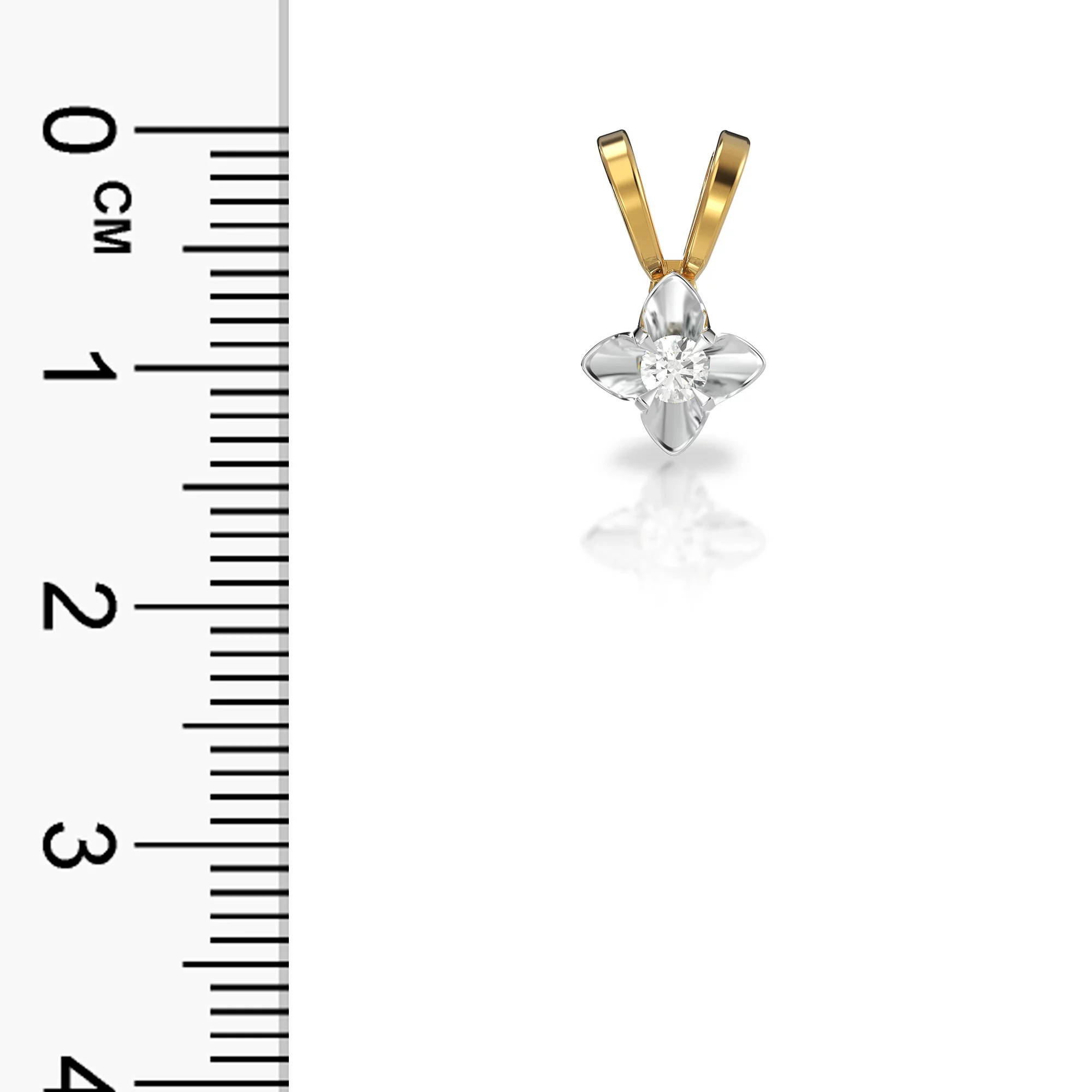 Золотий підвіс з діамантом - 392797 – зображення 4