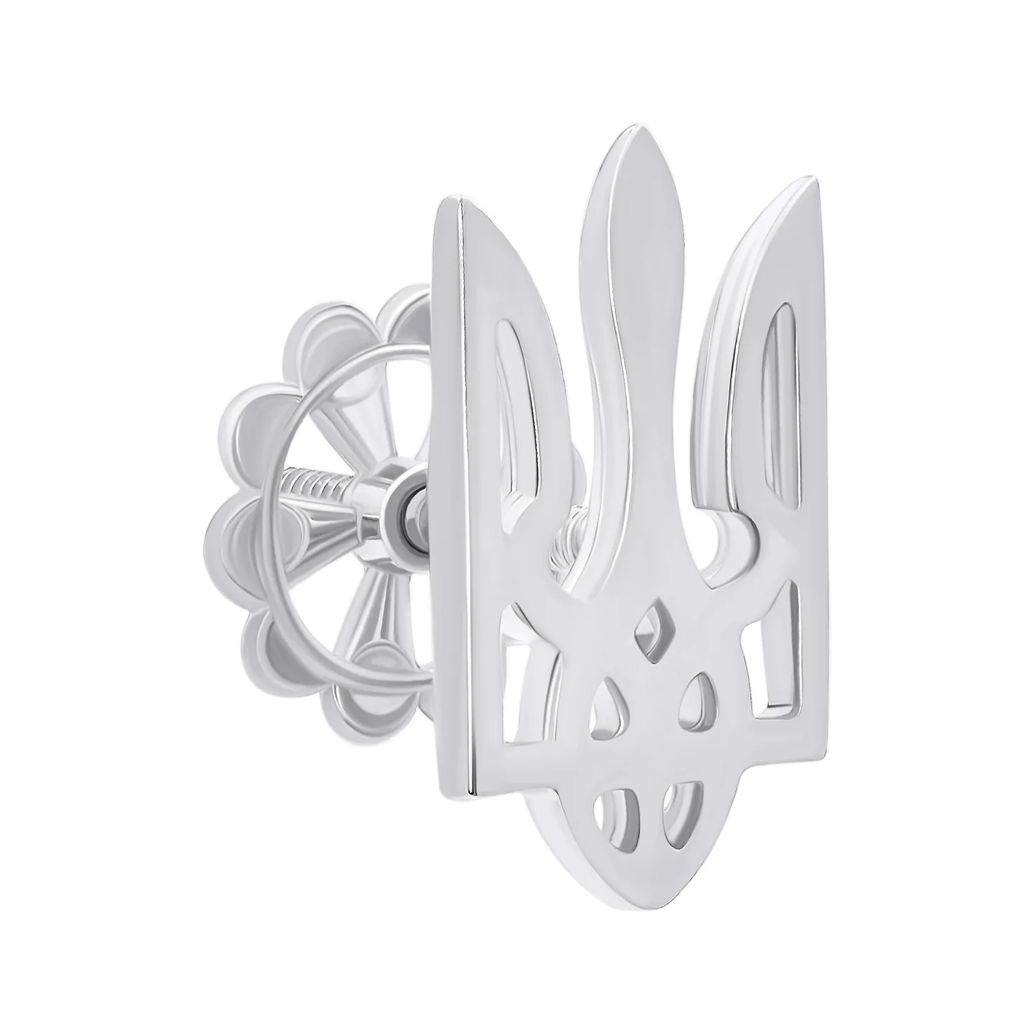 Значок из белого золота Тризуб-Герб Украины. Артикул 360009б: цена, отзывы, фото – купить в интернет-магазине AURUM