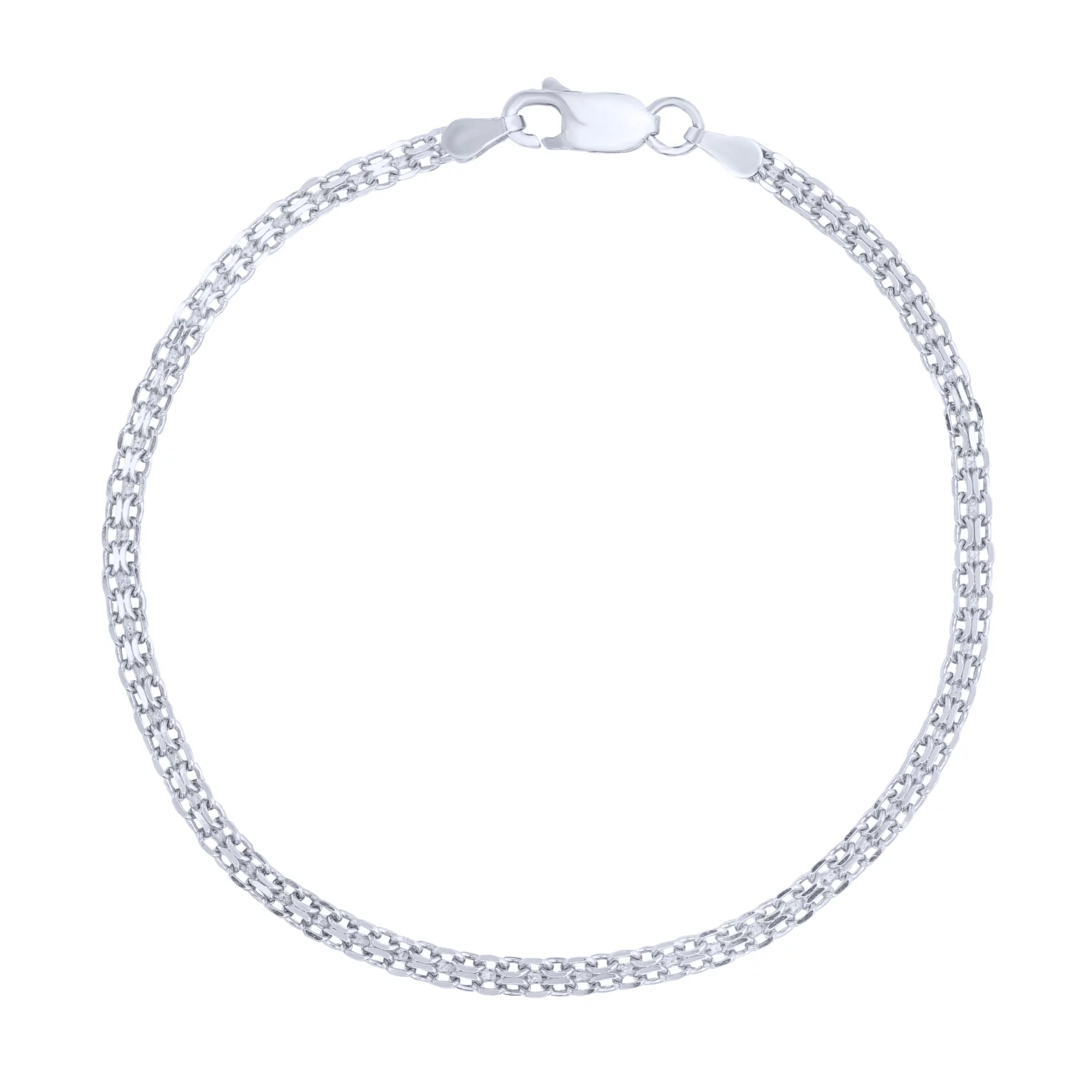 Срібний браслет плетіння якірний бісмарк - 1714997 – зображення 1