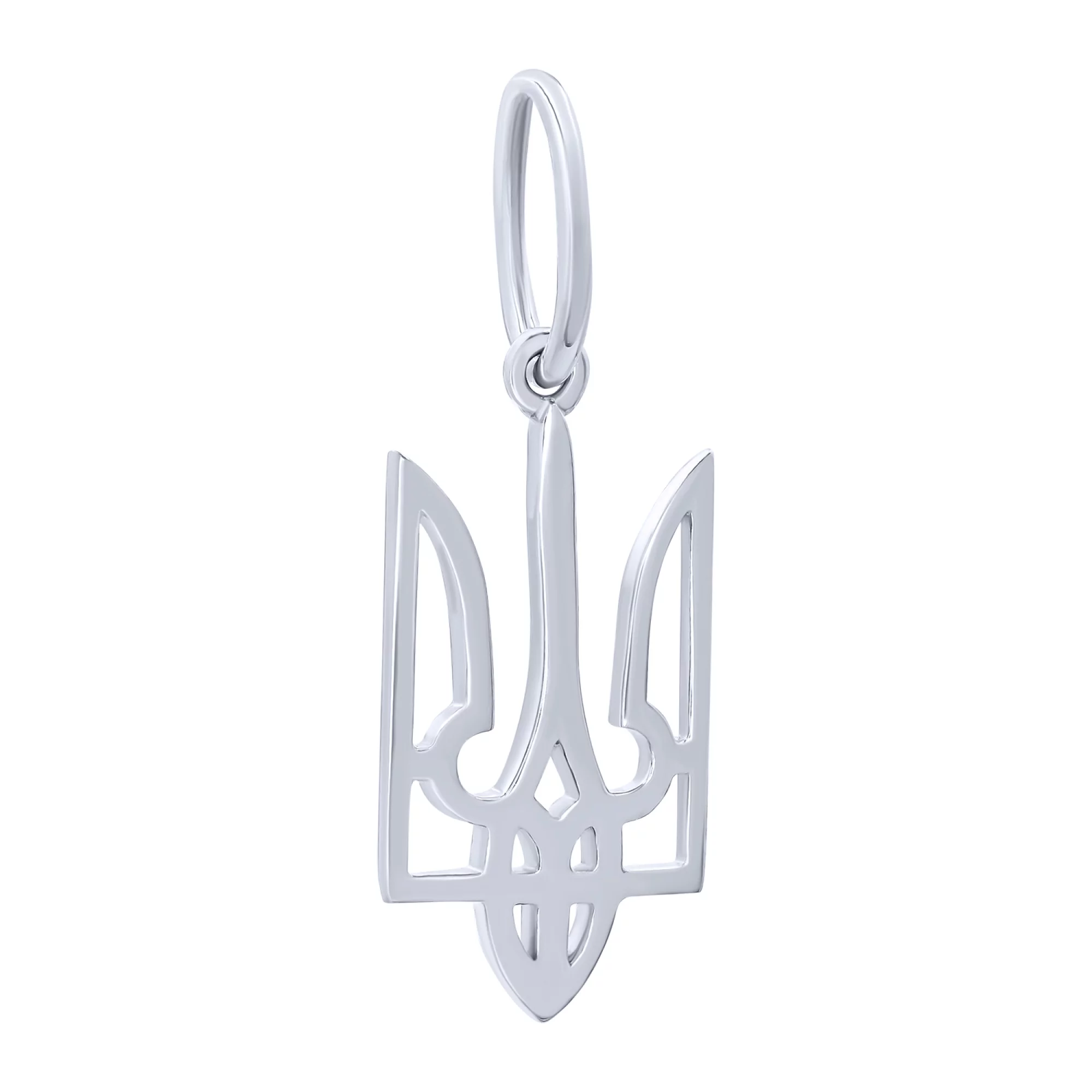 Срібний підвіс "Герб України-Тризуб" - 1606437 – зображення 1