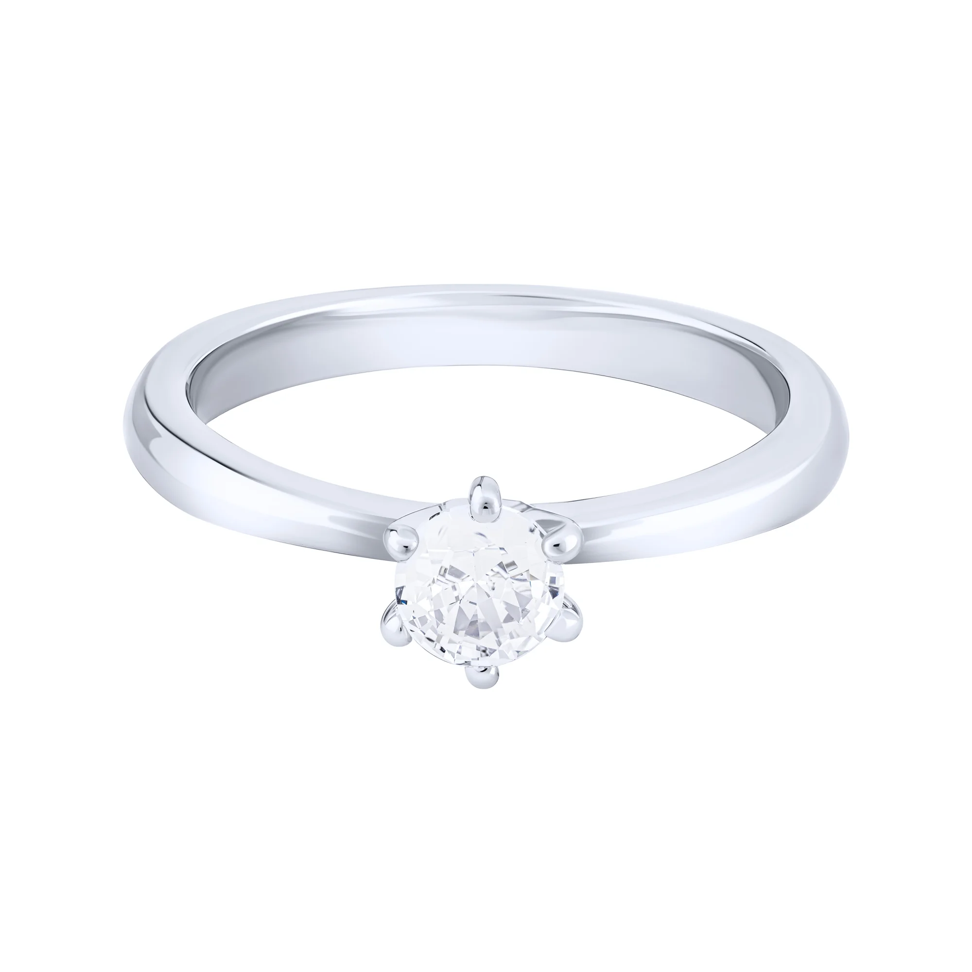 Серебряное кольцо с фианитом - 2098584 - 2