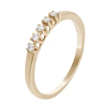 Каблучка з червоного золота з діамантами - 474296