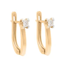 Сережки з діамантом у червоному золоті - 1741405