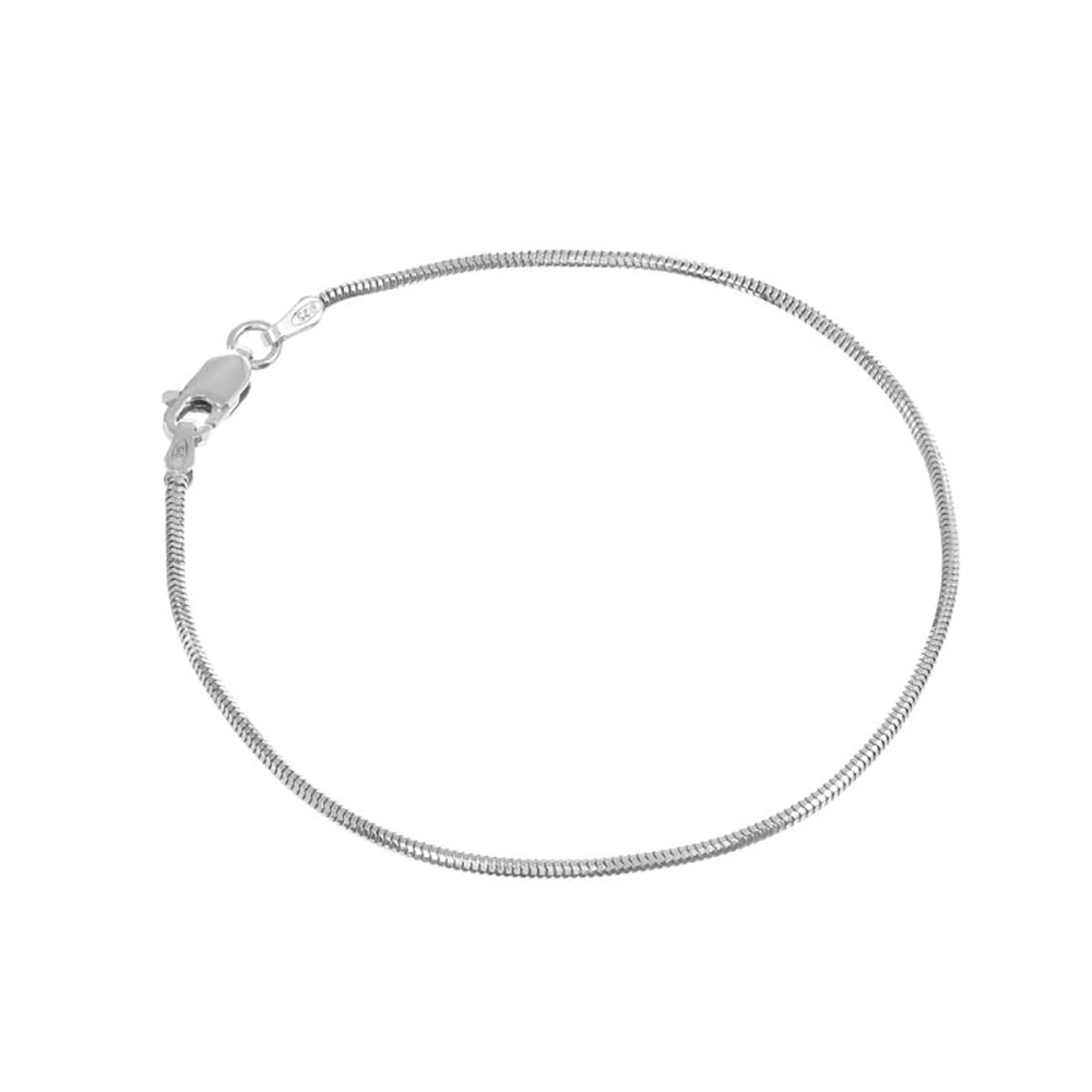 Срібний браслет з плетінням снейк - 1442981 – зображення 1