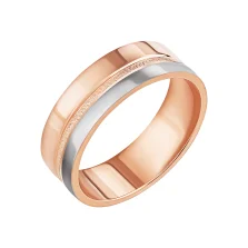 Обручка з комбінованого золота  - 2076181