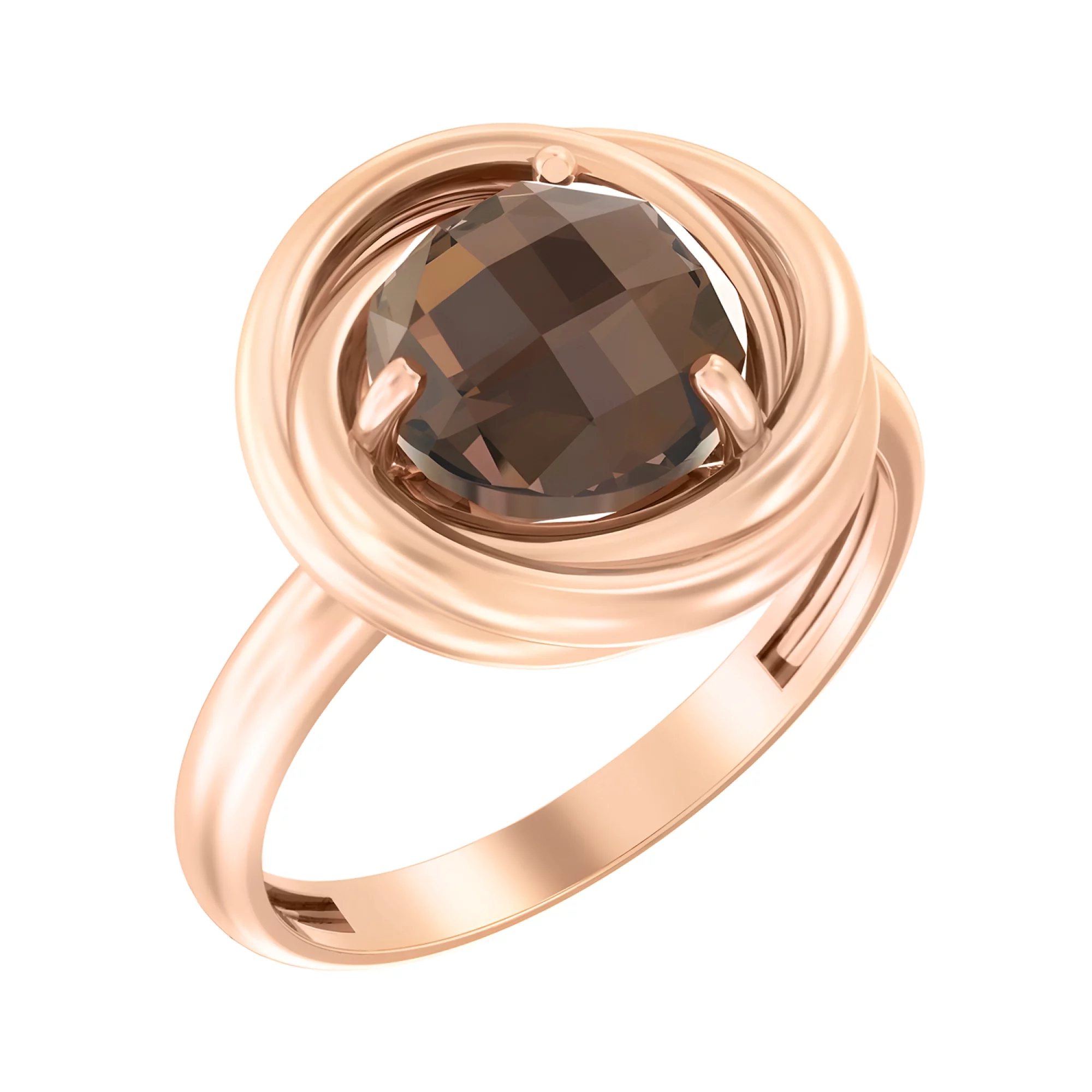 Золотое кольцо с кварцем - 1513694 – изображение 1