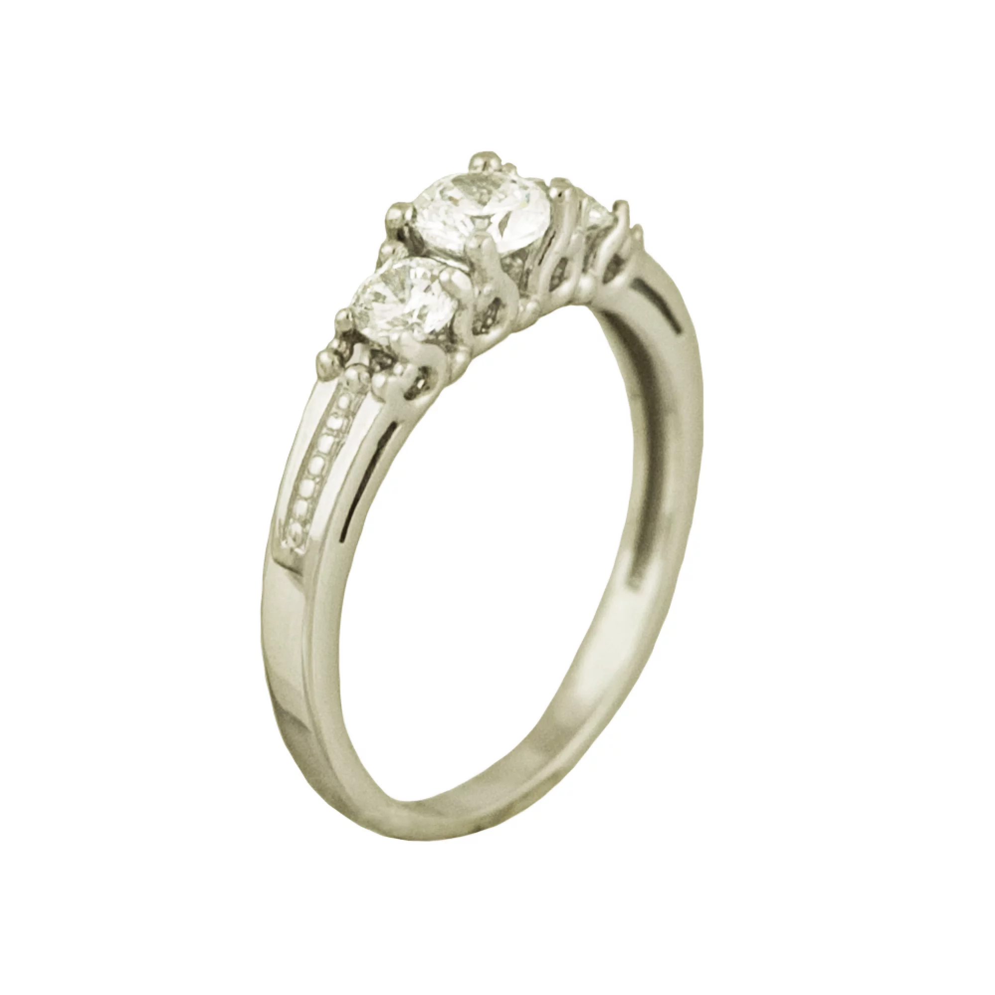 Серебряное кольцо с фианитами - 1414036 – изображение 1