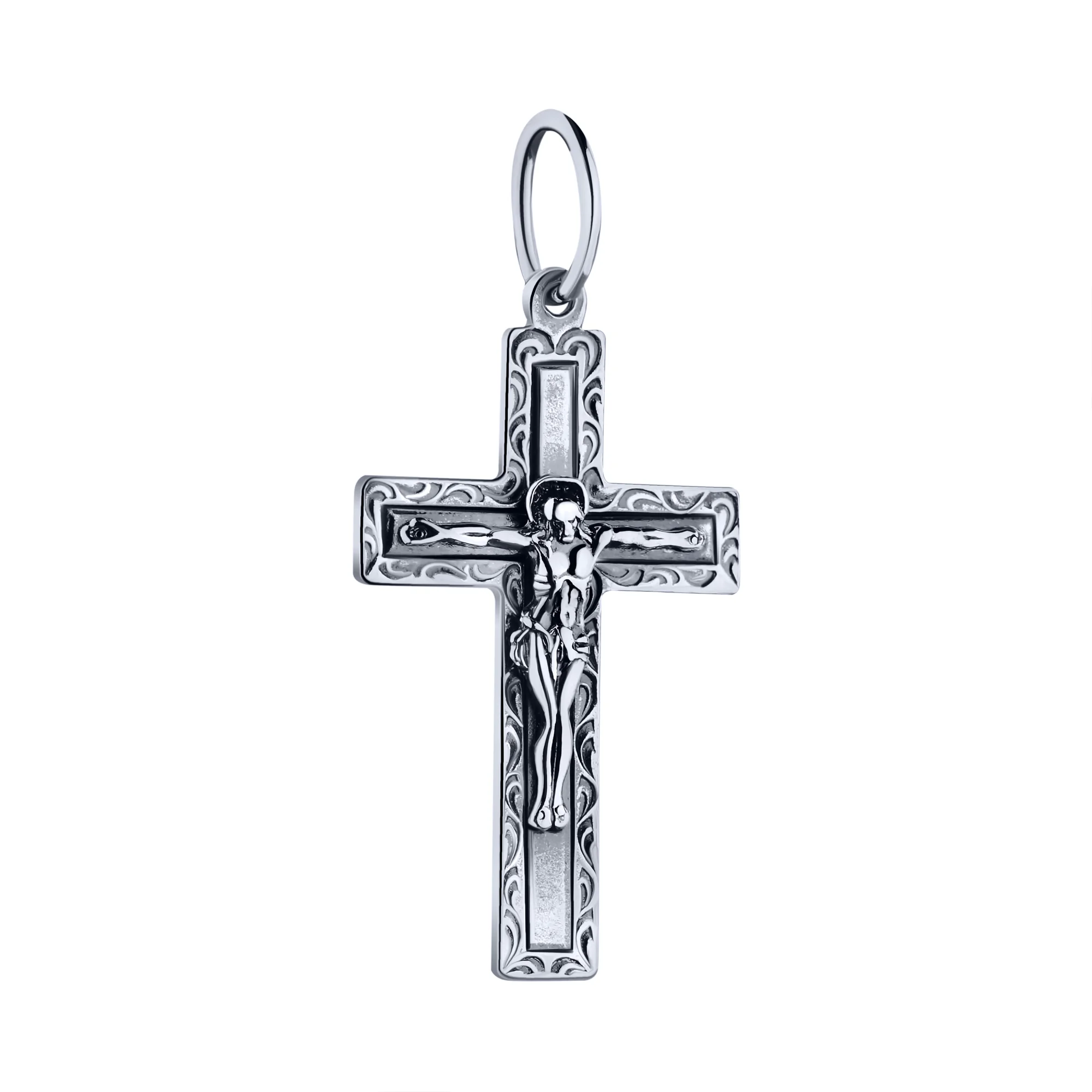 Серебряный крестик с чернением - 2235968 - 1