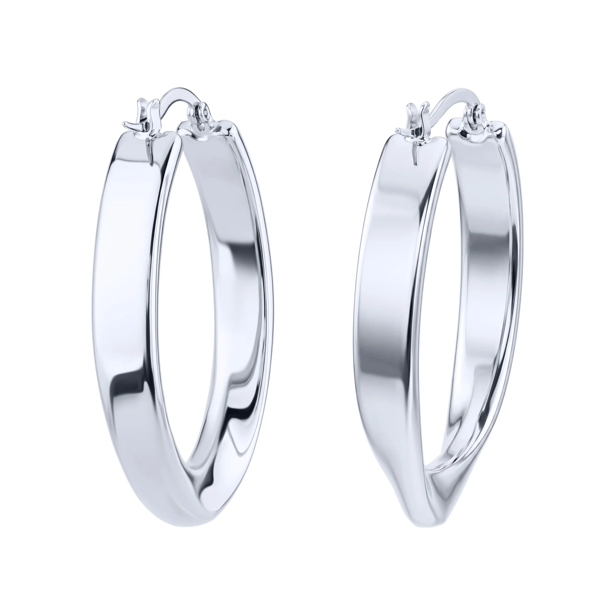Серьги-кольца из серебра  - 2247652 - 2