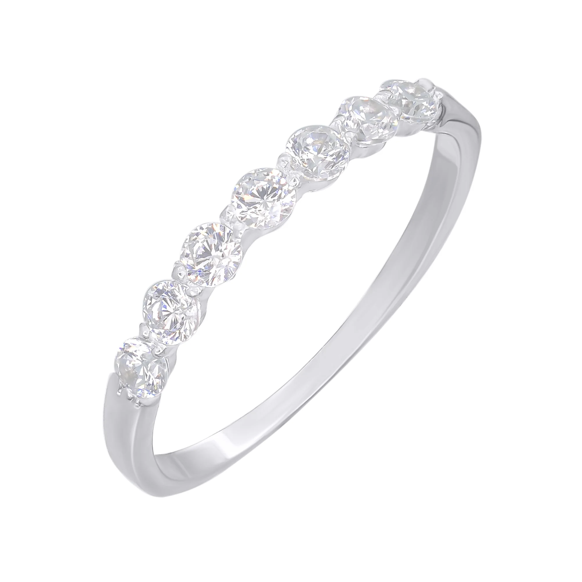 Кольцо серебряное с фианитами - 959721 - 1