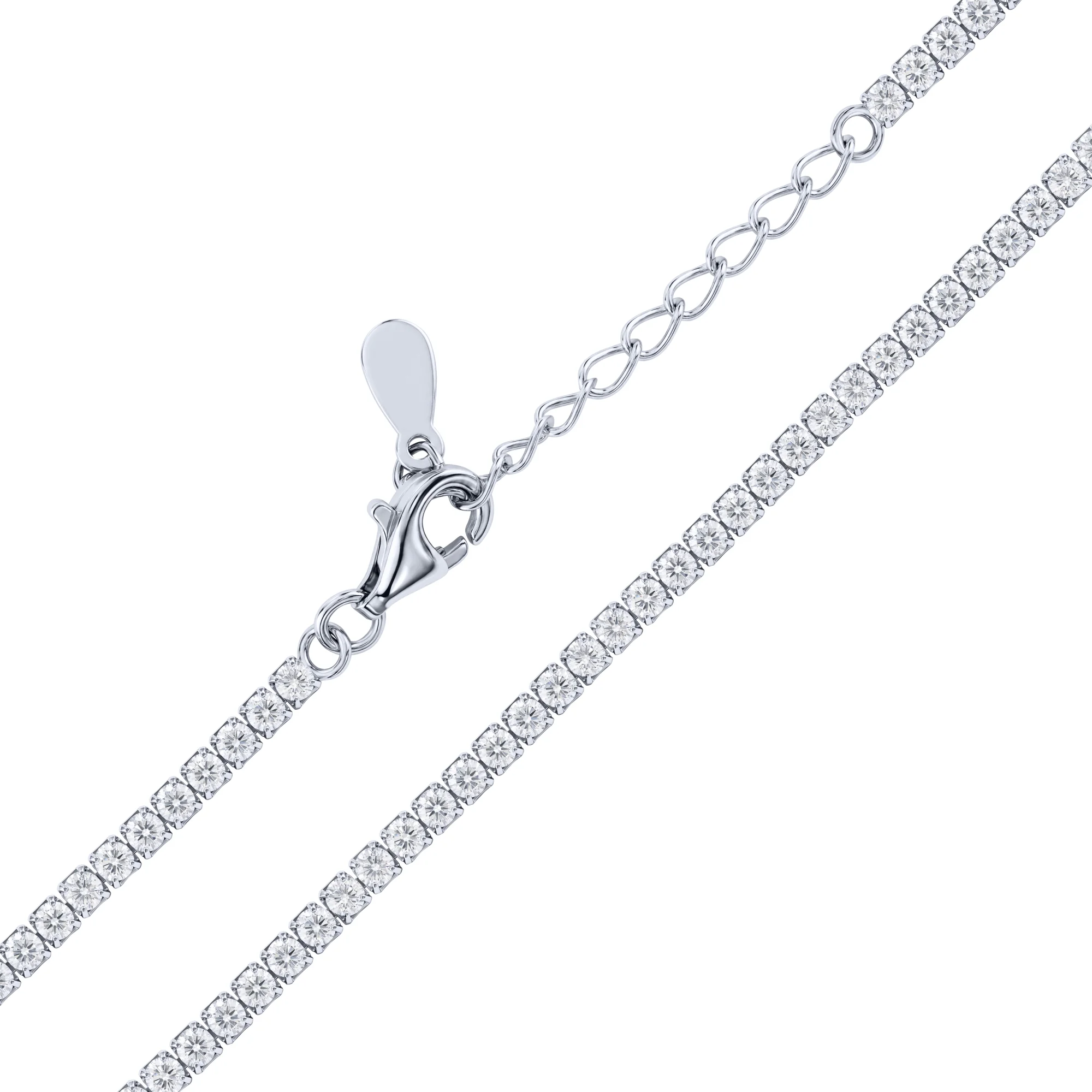 Серебряный теннисный браслет с фианитами - 2166988 - 2