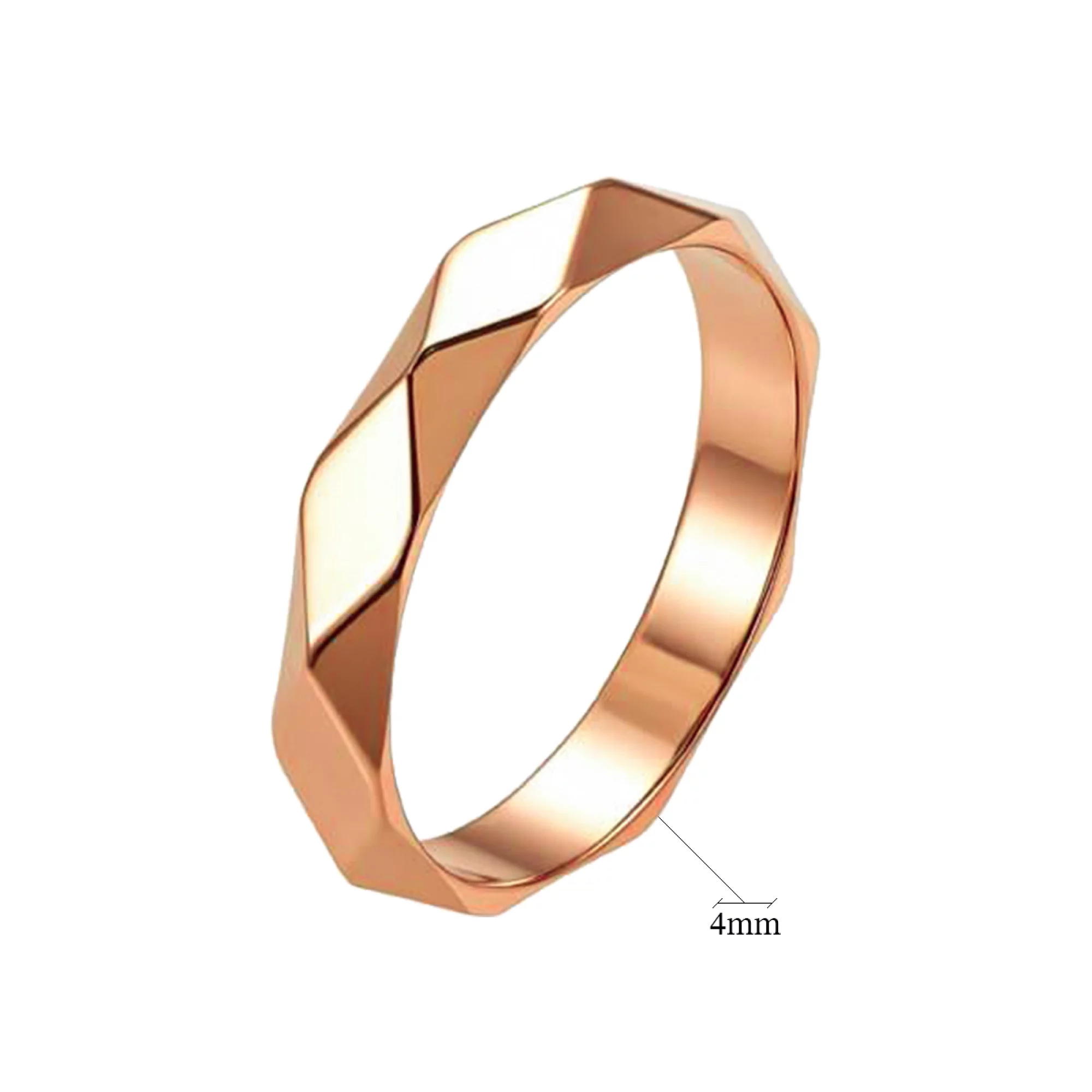 Обручальное кольцо Американка из красного золота Грани - 971900 – изображение 2
