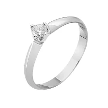 Каблучка у білому золоті з діамантом - 512399