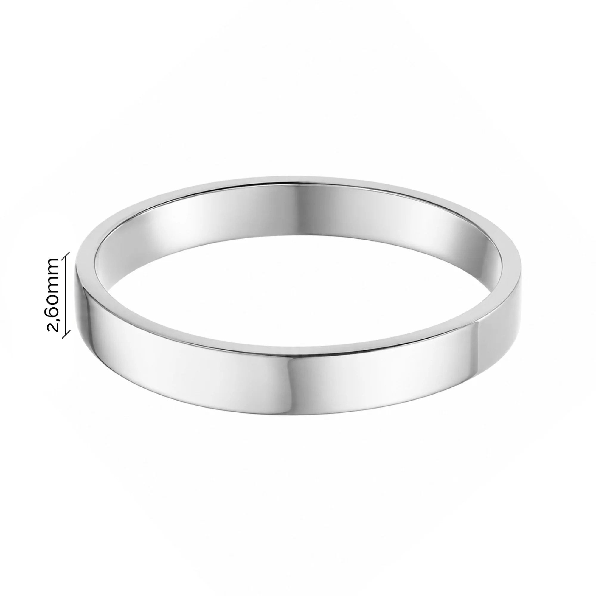 Обручальное кольцо классическое из белого золота  - 2229353 - 5
