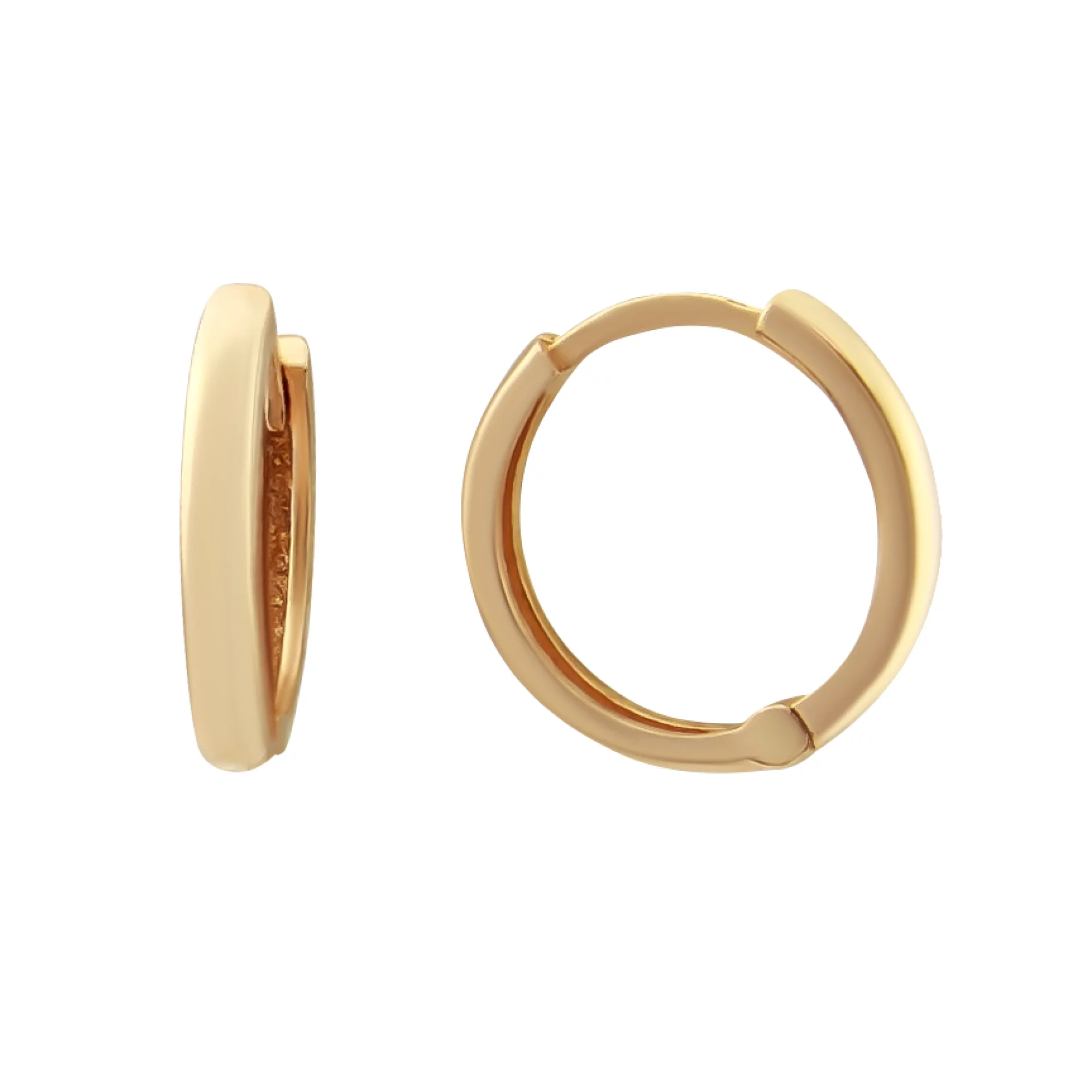 Сережки-кольца из красного золота - 594196 – изображение 1