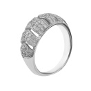 Серебряное кольцо с фианитами - 1428539