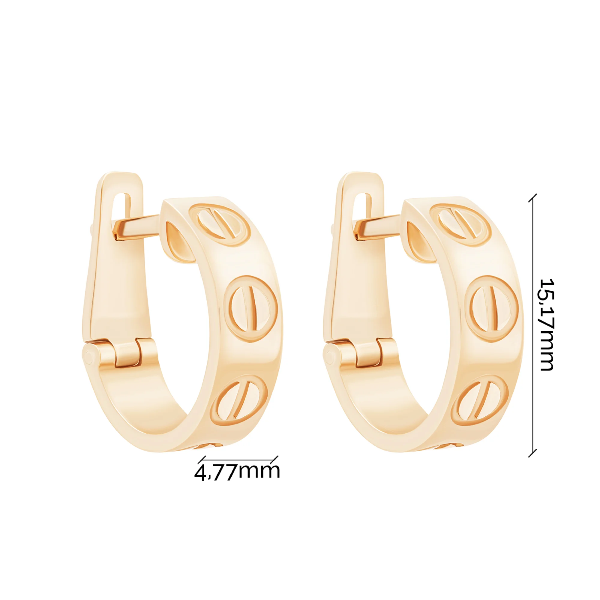 Сережки из красного золота - 1748576 - 5