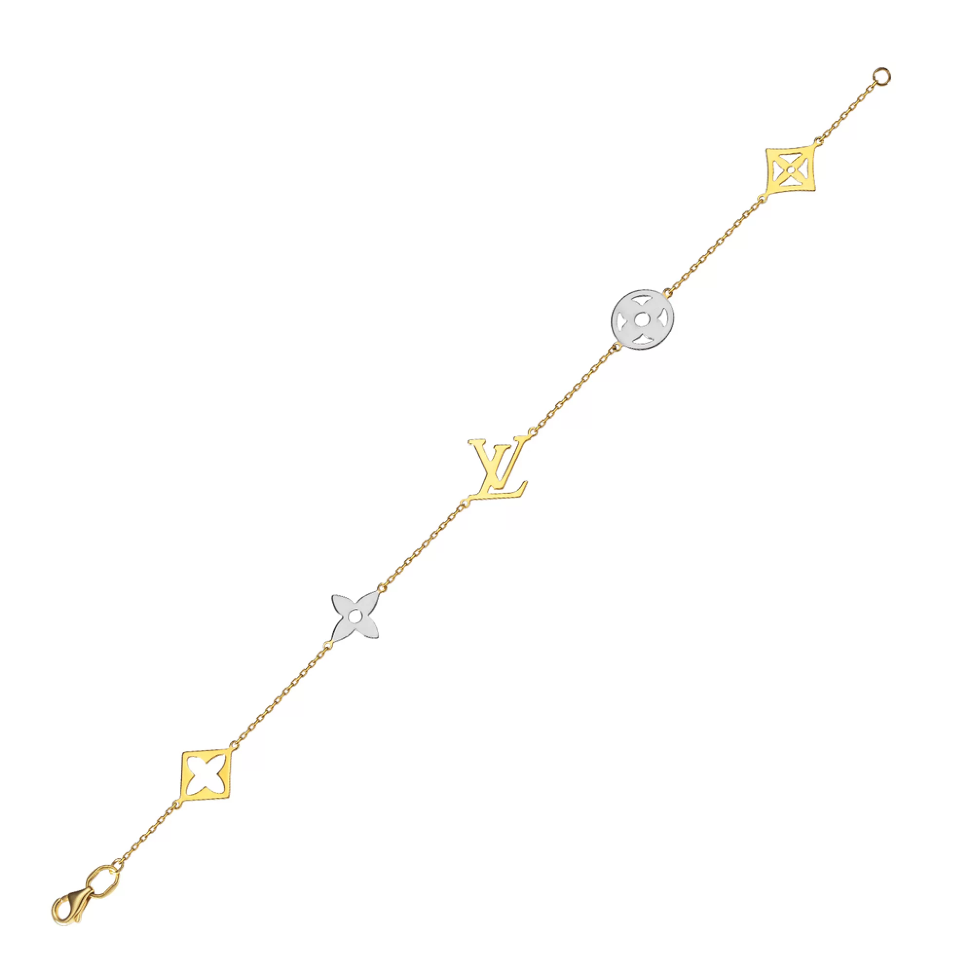 Браслет из комбинированного золота плетение якорное - 1260284 – изображение 1