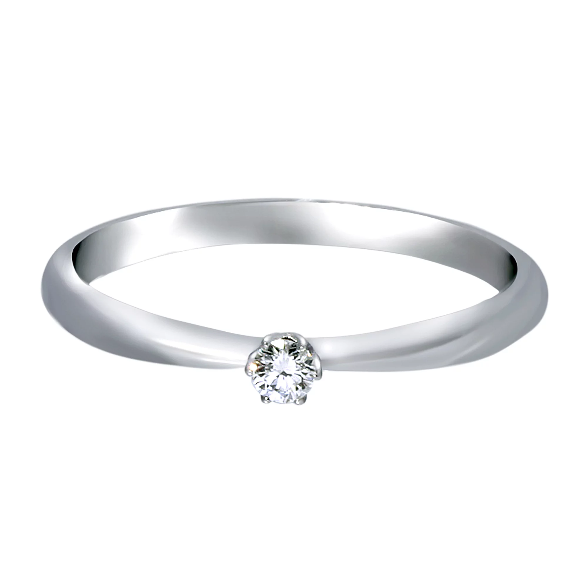 Кольцо для помолвки из белого золота с бриллиантом - 970684 – изображение 2
