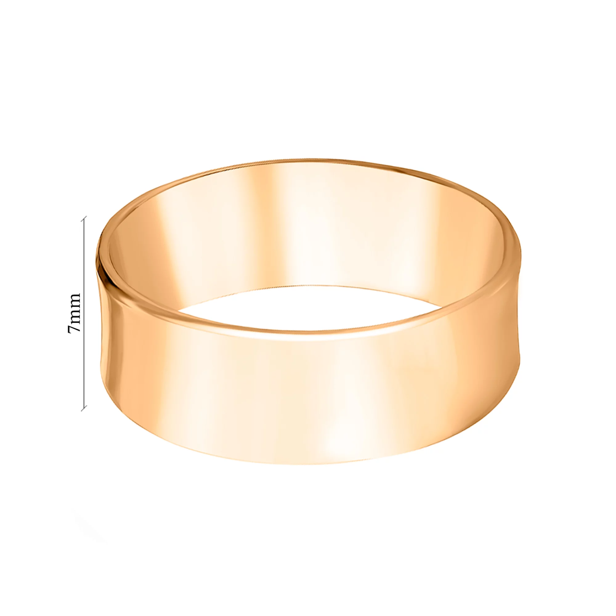 Обручальное кольцо классическое из красного золота - 1434983 – изображение 2
