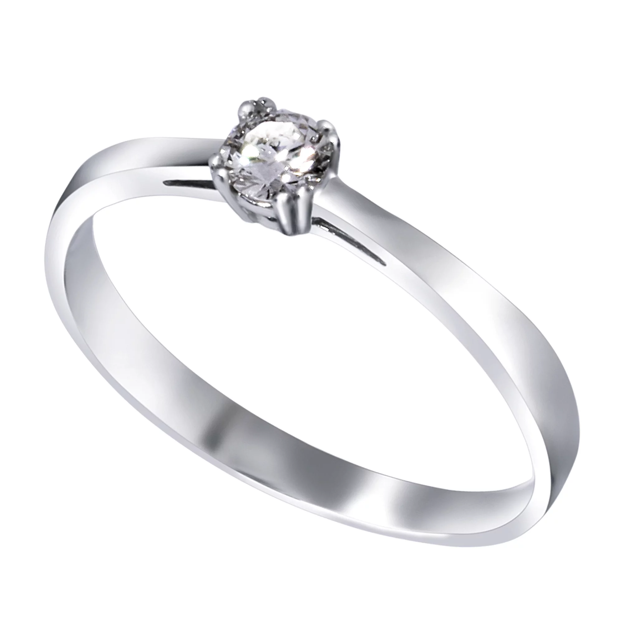 Кольцо для помолвки из белого золота с бриллиантом - 962771 – изображение 1