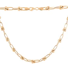 Кольє "Ланки" з жовтого золота плетіння якір - 1541961