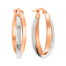 Сережки-кольца из комбинированого золота - 1499361