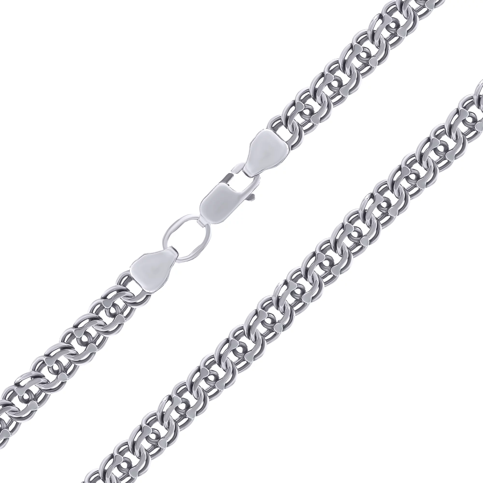 Срібний ланцюг плетінням Панцир - 686847 – зображення 1