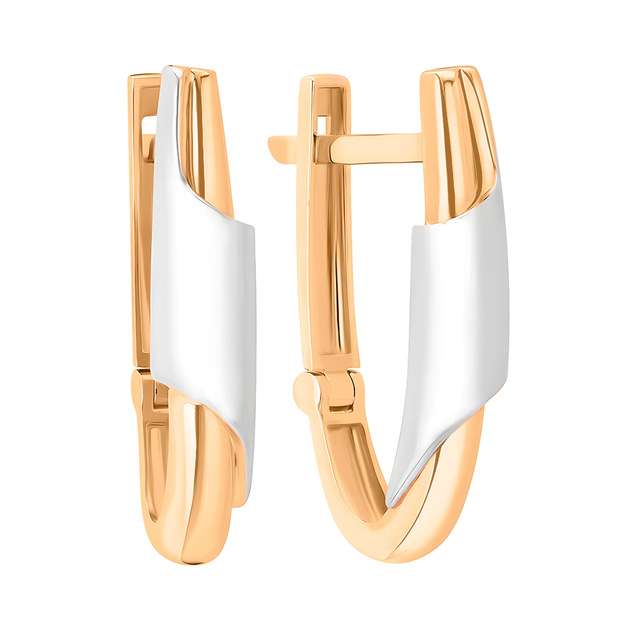 Сережки из комбинированного золота - 960342 - 1