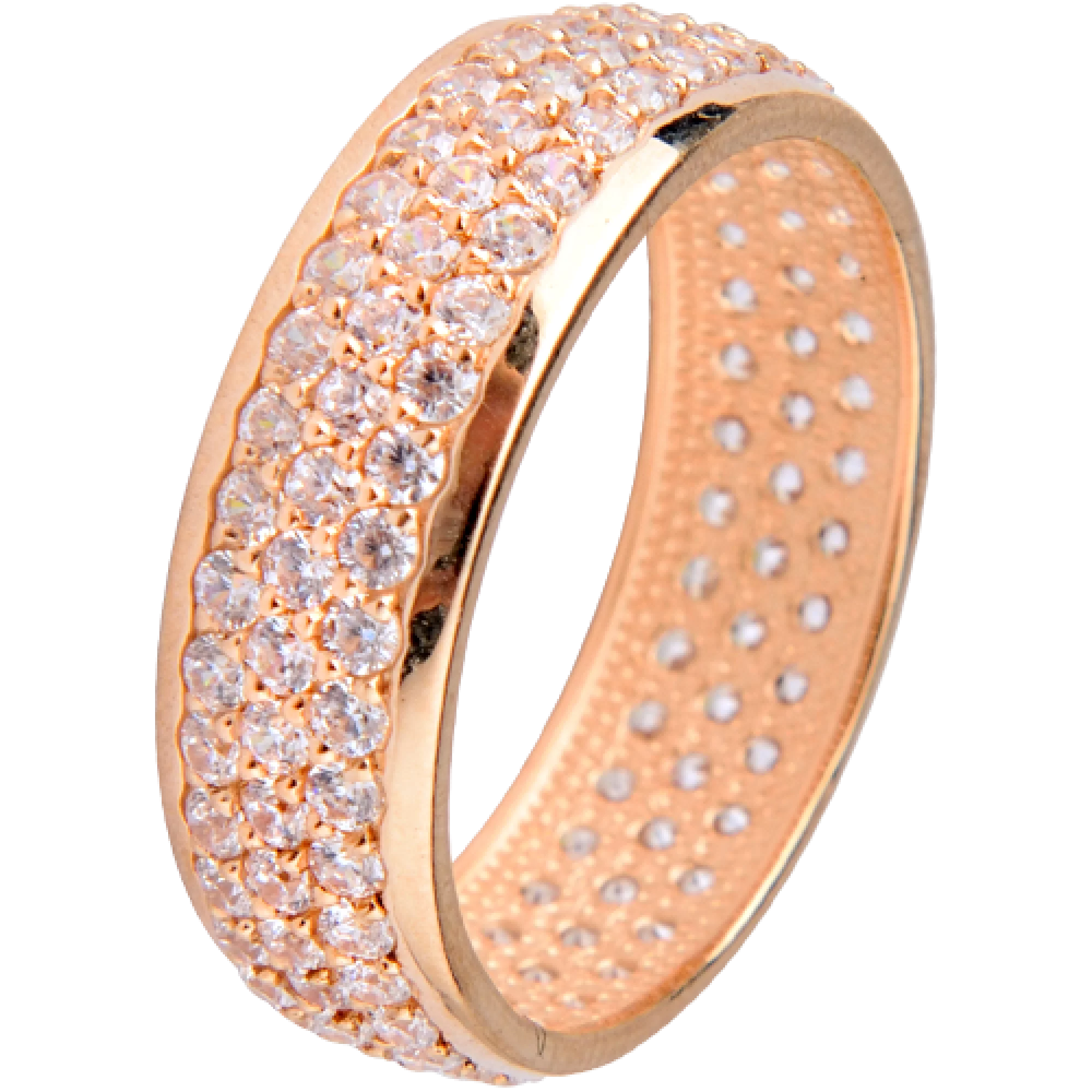 Золотое кольцо с фианитом - 482834 – изображение 1