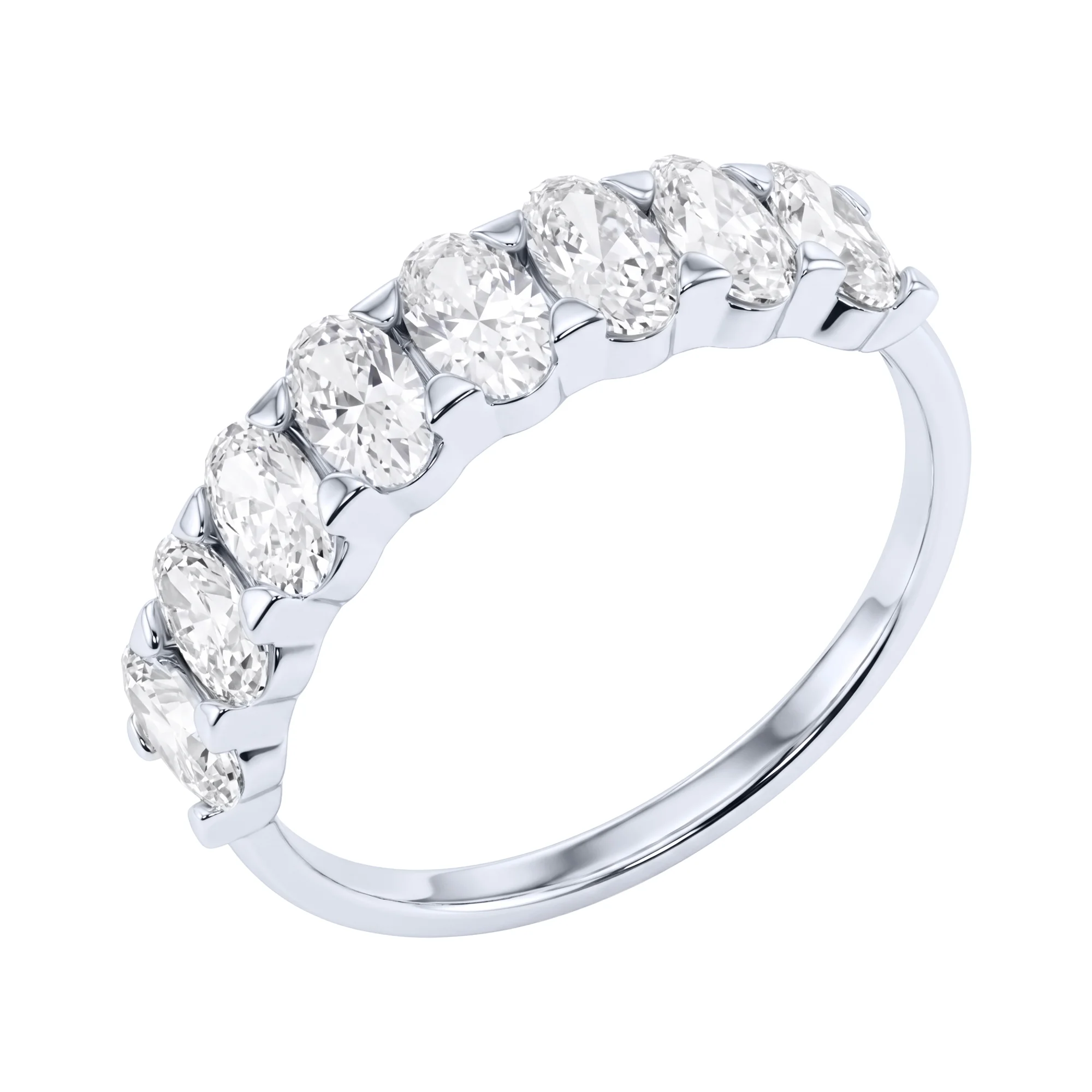 Серебряное кольцо с фианитами  - 2192832 - 1