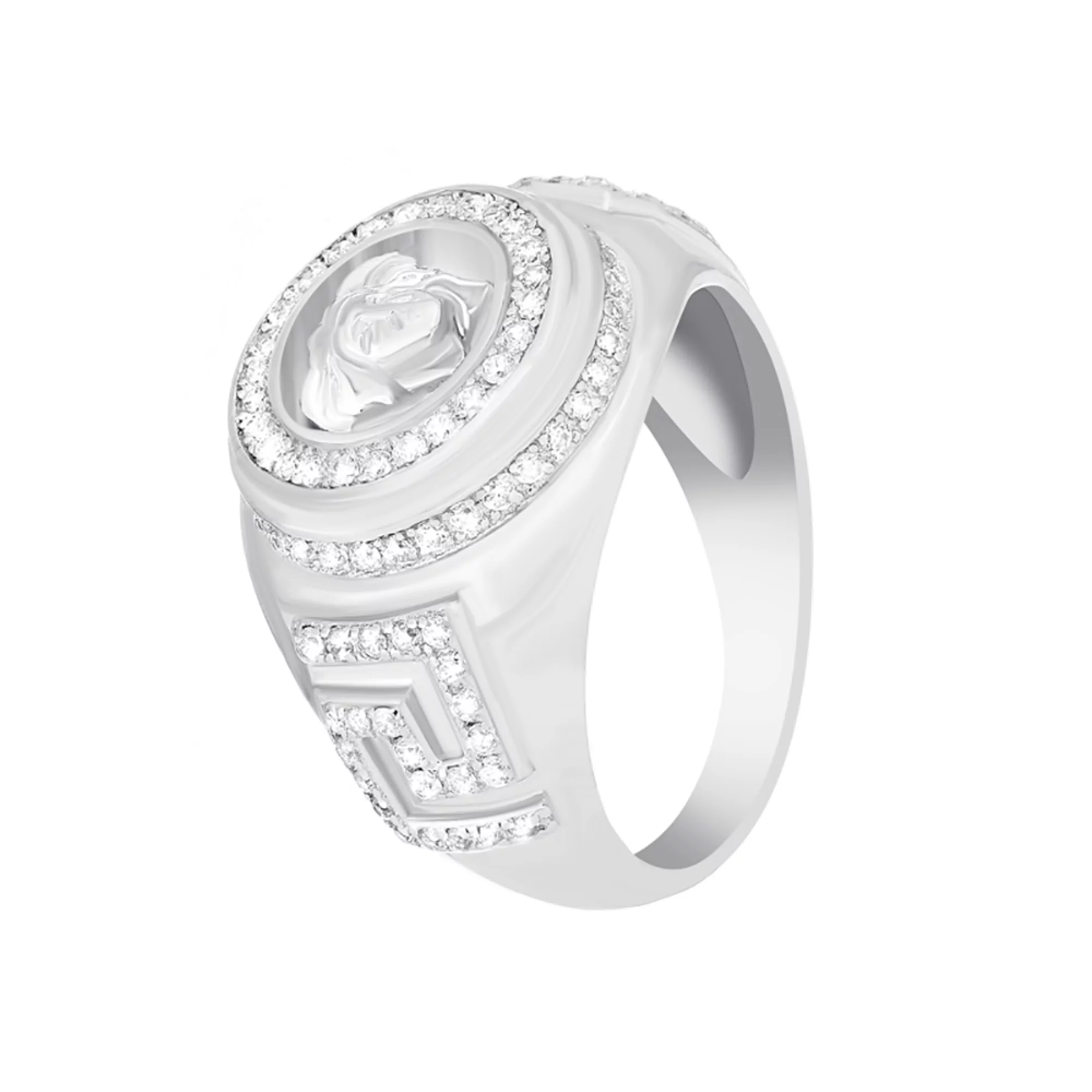 Серебряное кольцо с фианитами - 1106662 – изображение 1