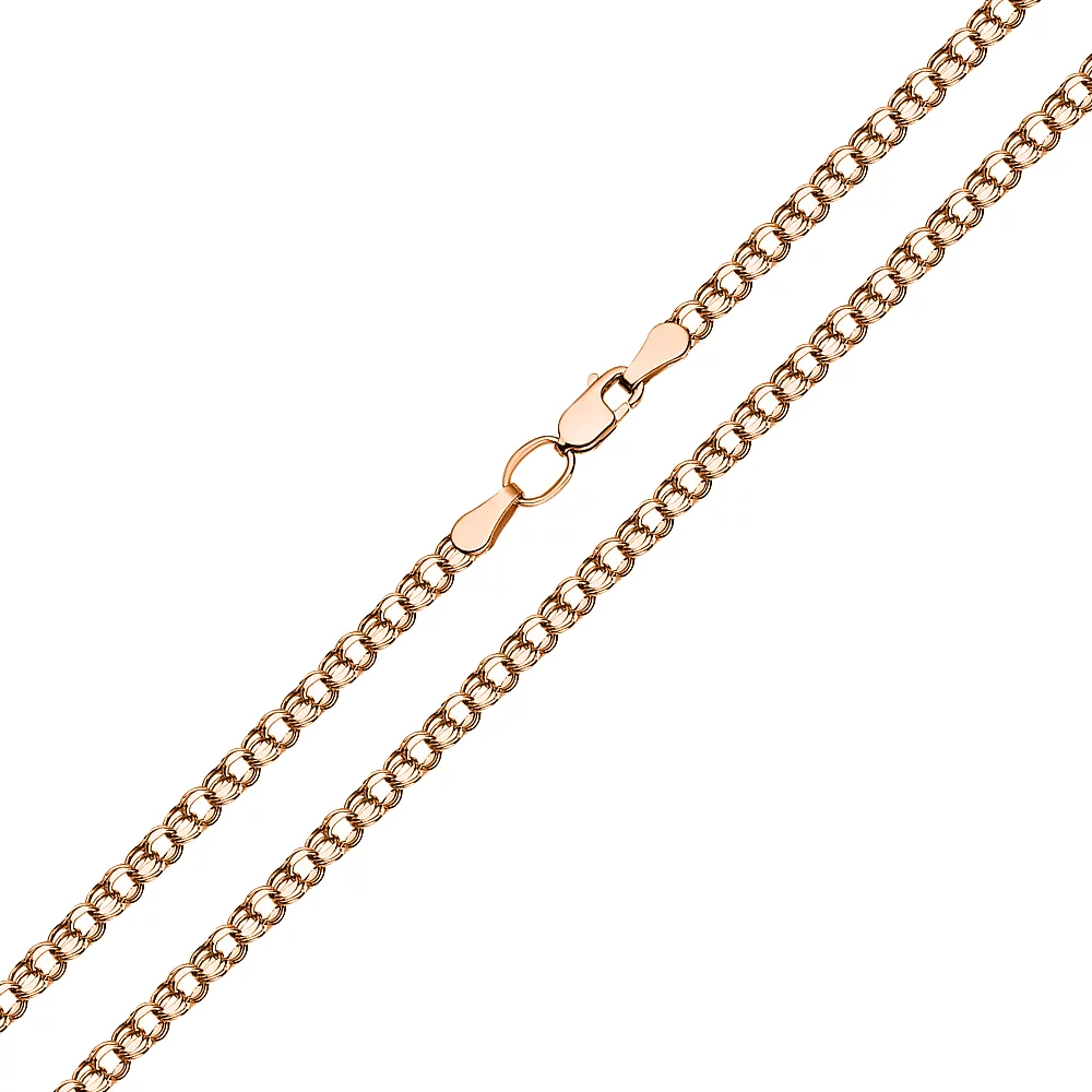 Цепочка из красного золота с плетением Бисмарк. Артикул 300309: цена, отзывы, фото – купить в интернет-магазине AURUM