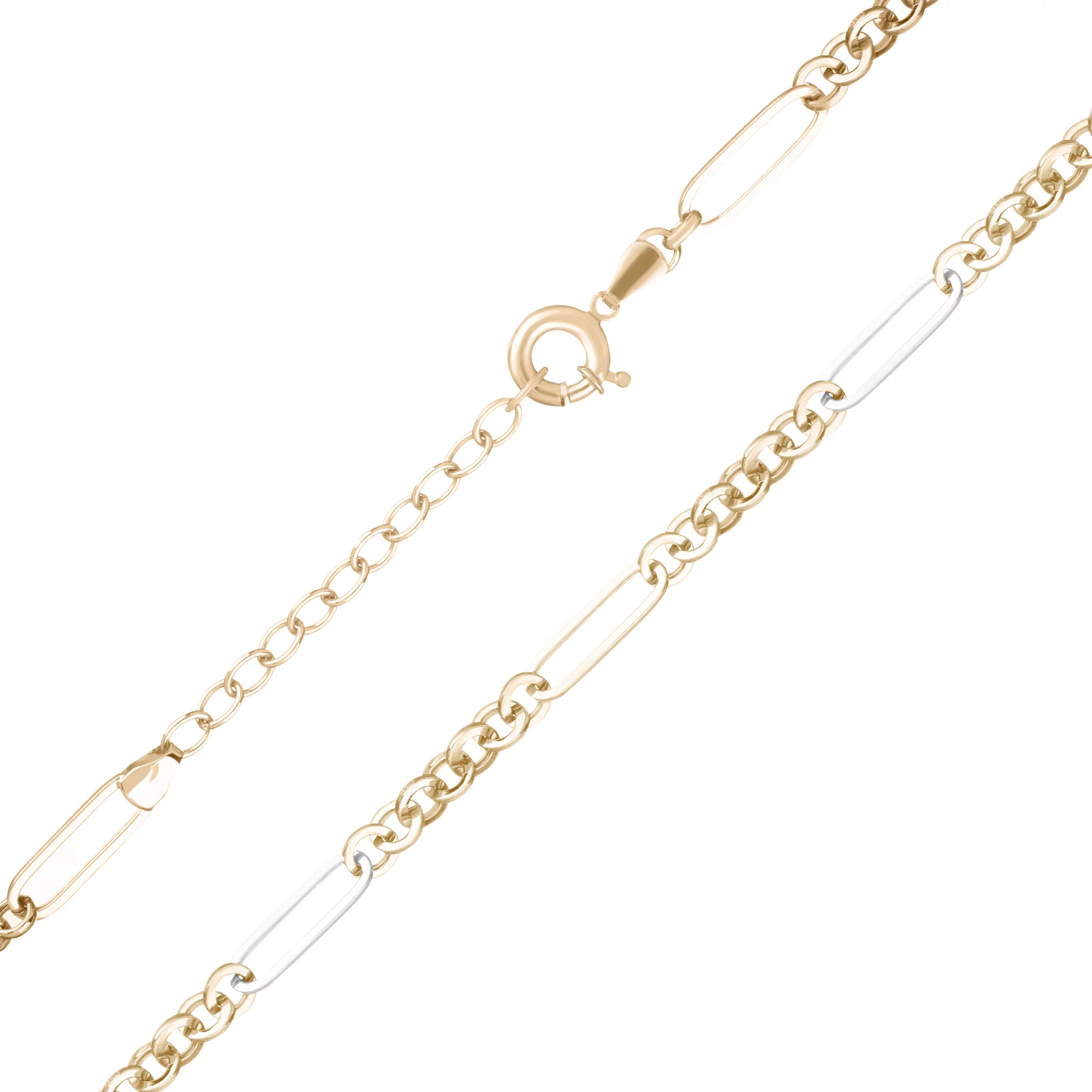 Цепочка якорного плетения из комбинированого золота - 1657721 – изображение 1