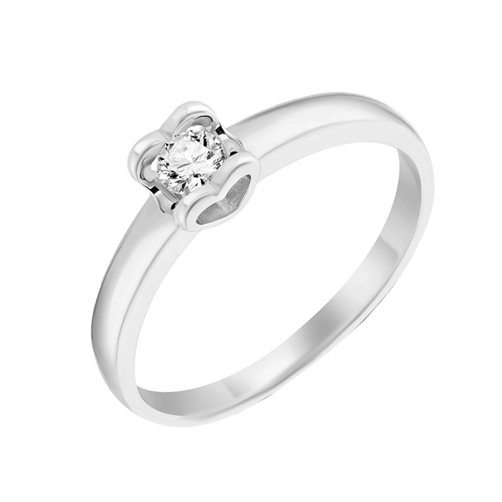 Золотое помолвочное кольцо с бриллиантом - 1589283 – изображение 1