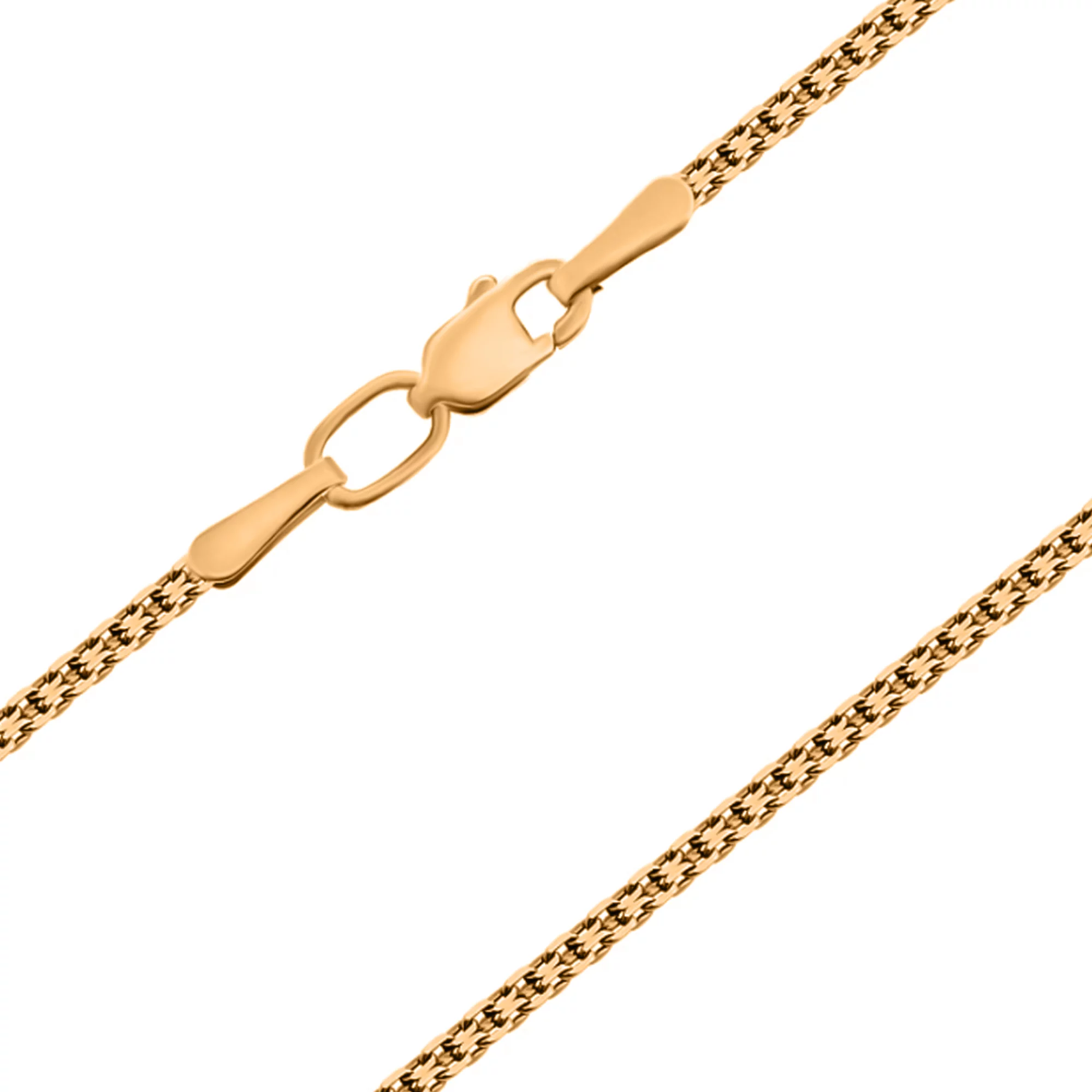 Цепочка из красного золота плетение якорный бисмарк - 1539451 – изображение 1